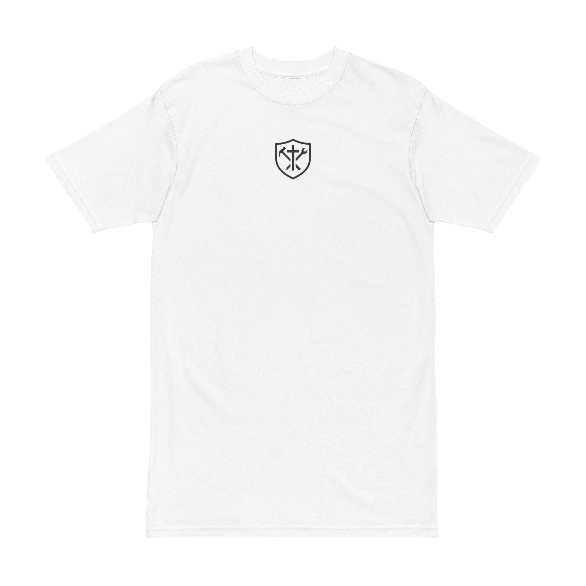 Armor Built Workwear Tee — "Armor Built" Ephesians 6:10 Christian T‑Shirt