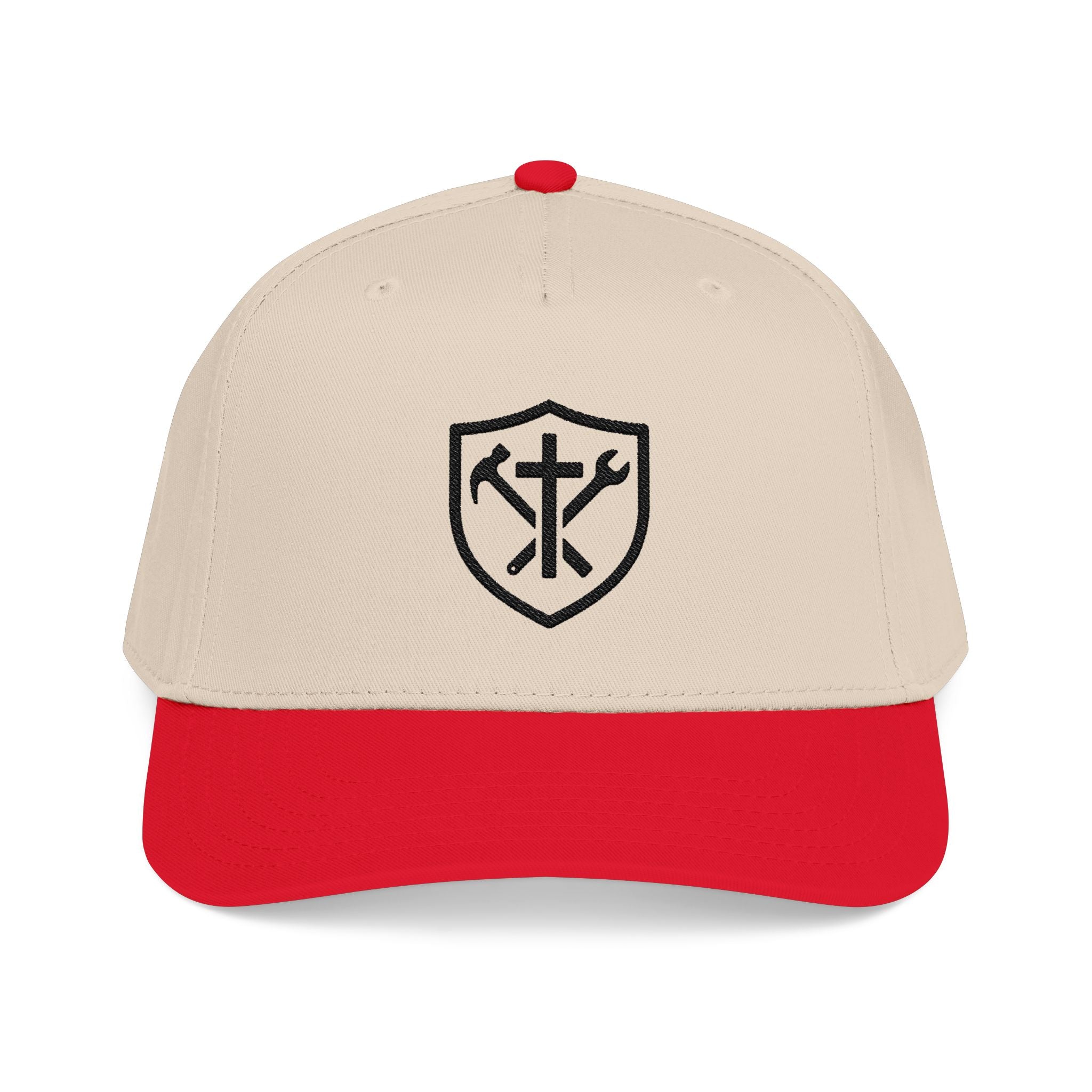 Embroidered Shield Tools Baseball Cap — Vintage Tradesman Hat