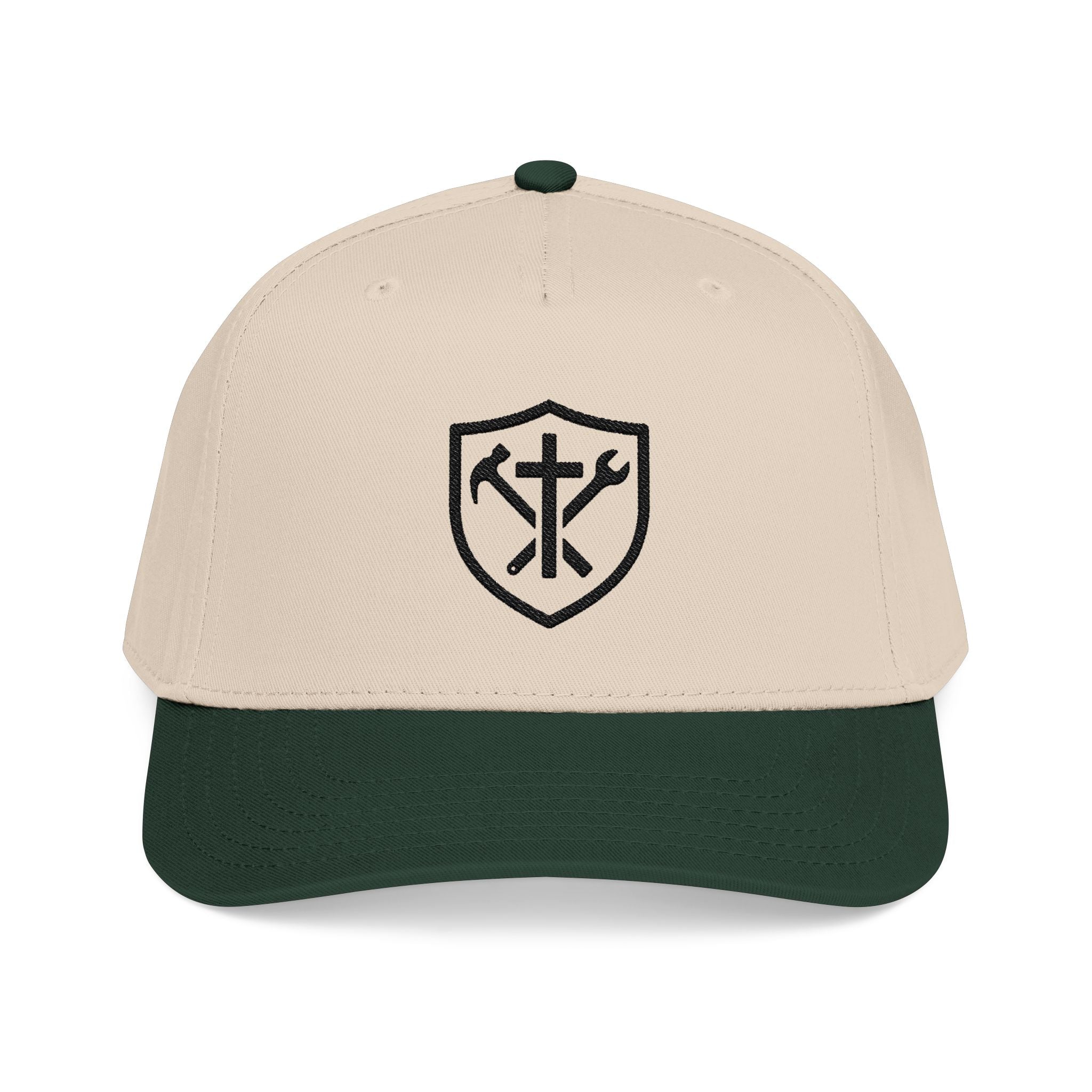 Embroidered Shield Tools Baseball Cap — Vintage Tradesman Hat