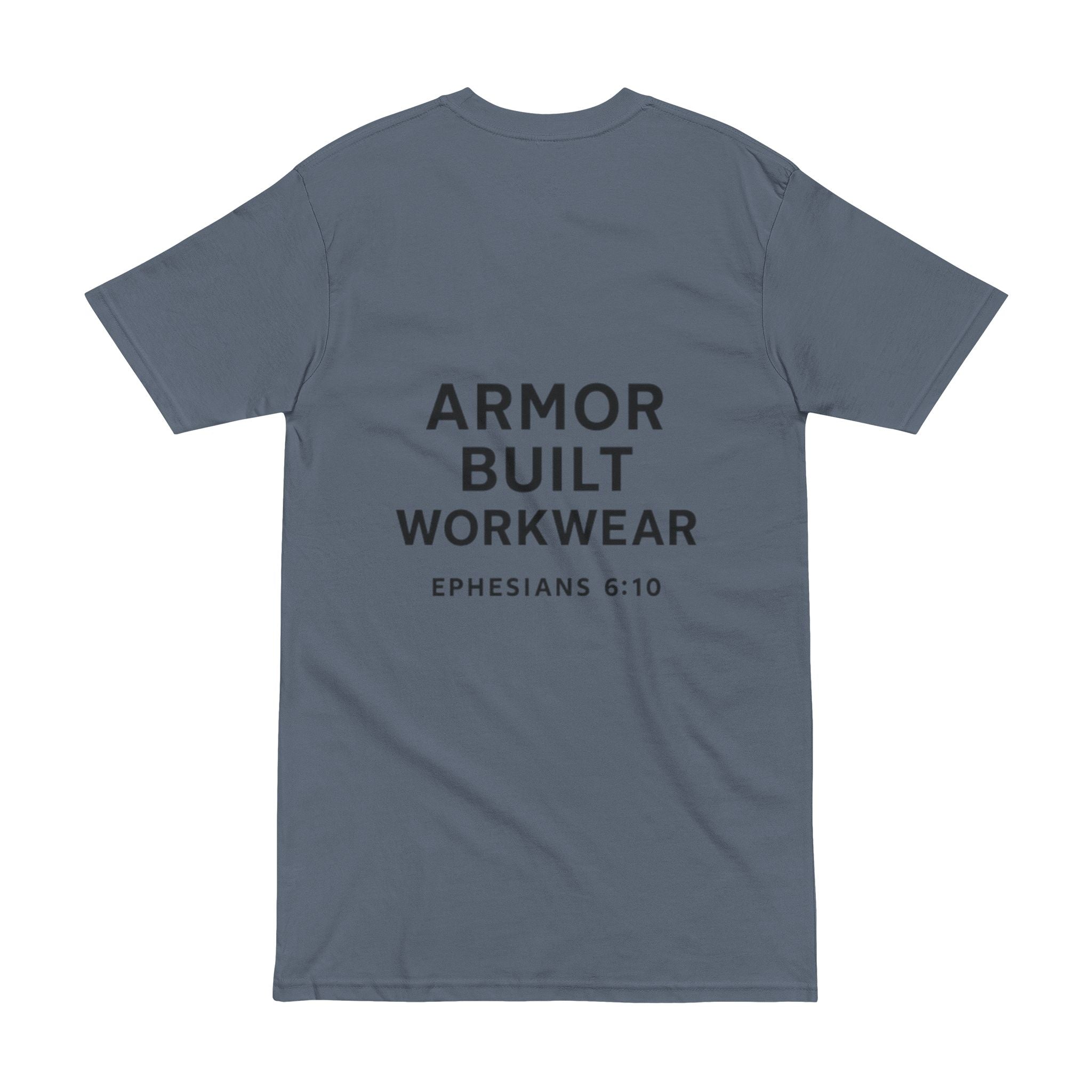 Armor Built Workwear Tee — "Armor Built" Ephesians 6:10 Christian T‑Shirt