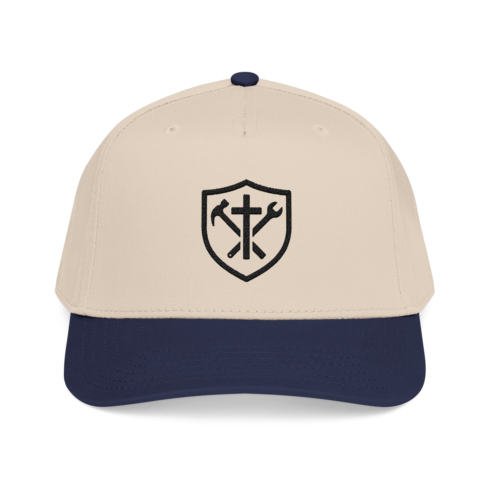 Embroidered Shield Tools Baseball Cap — Vintage Tradesman Hat