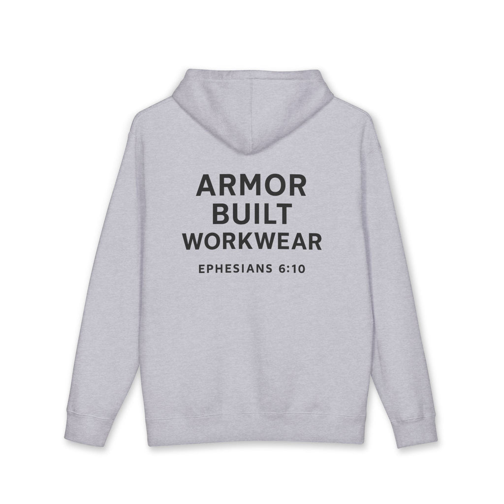 Armor Built Workwear Hoodie — 'Armor Built' Ephesians 6:10 Christian Faith Hoodie