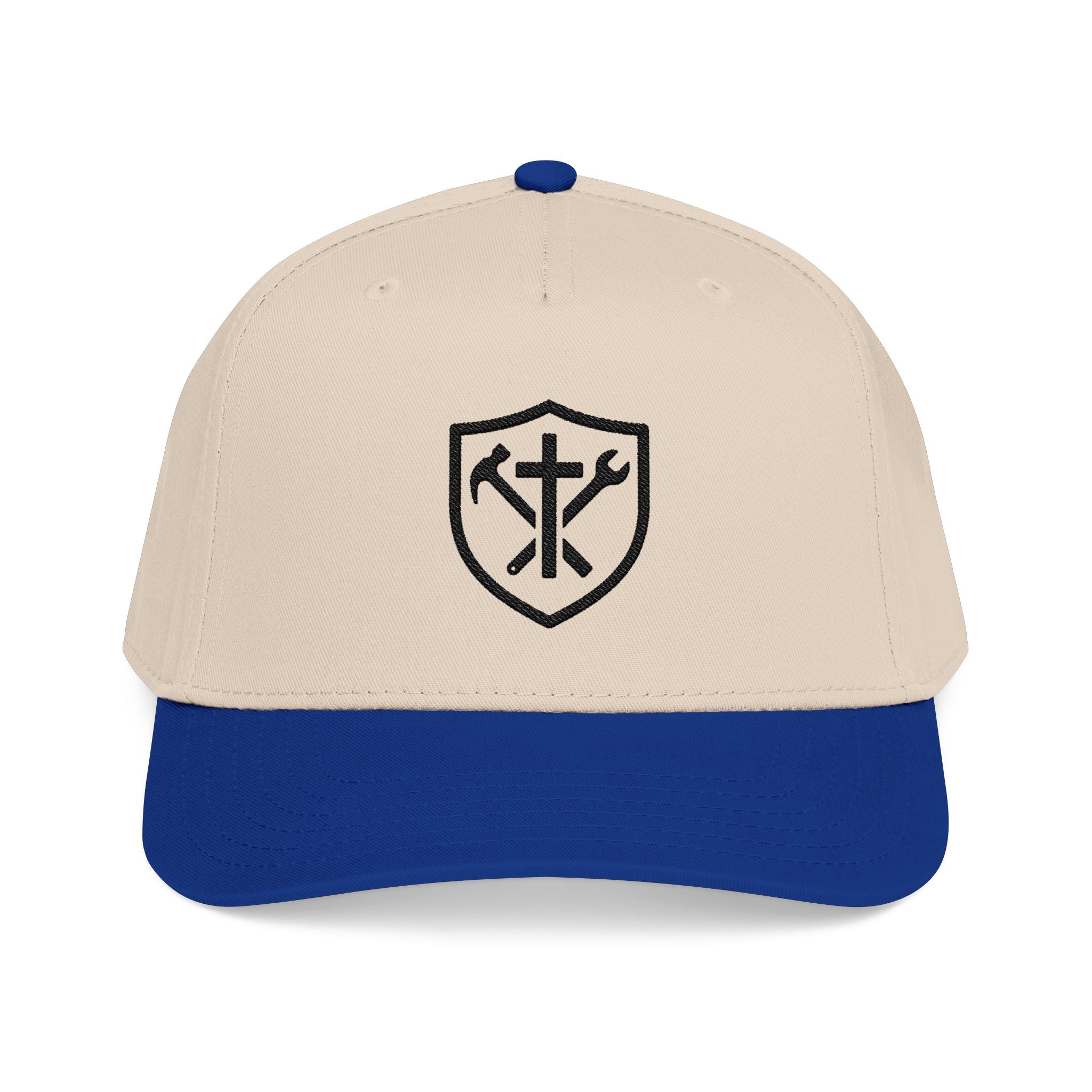 Embroidered Shield Tools Baseball Cap — Vintage Tradesman Hat
