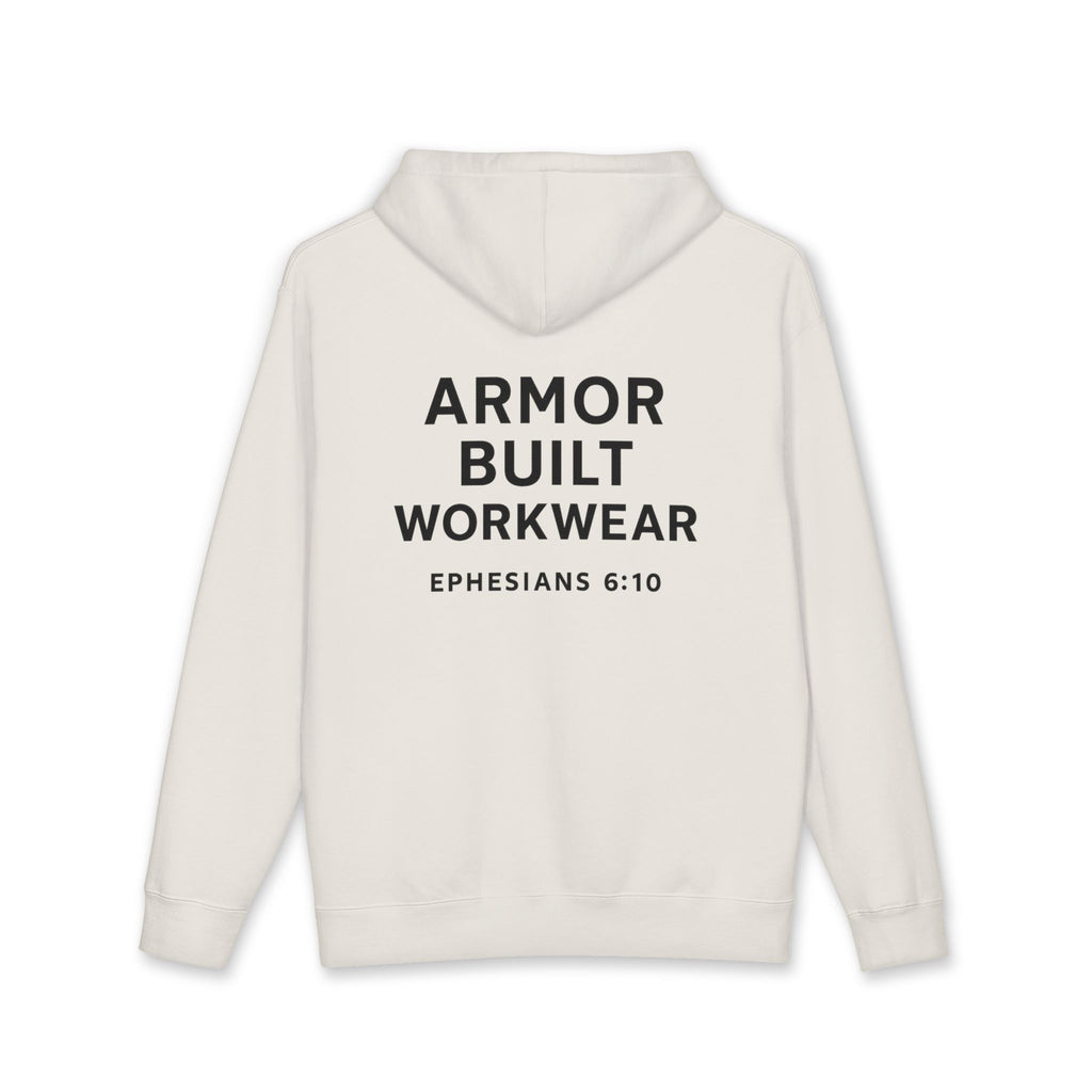 Armor Built Workwear Hoodie — 'Armor Built' Ephesians 6:10 Christian Faith Hoodie