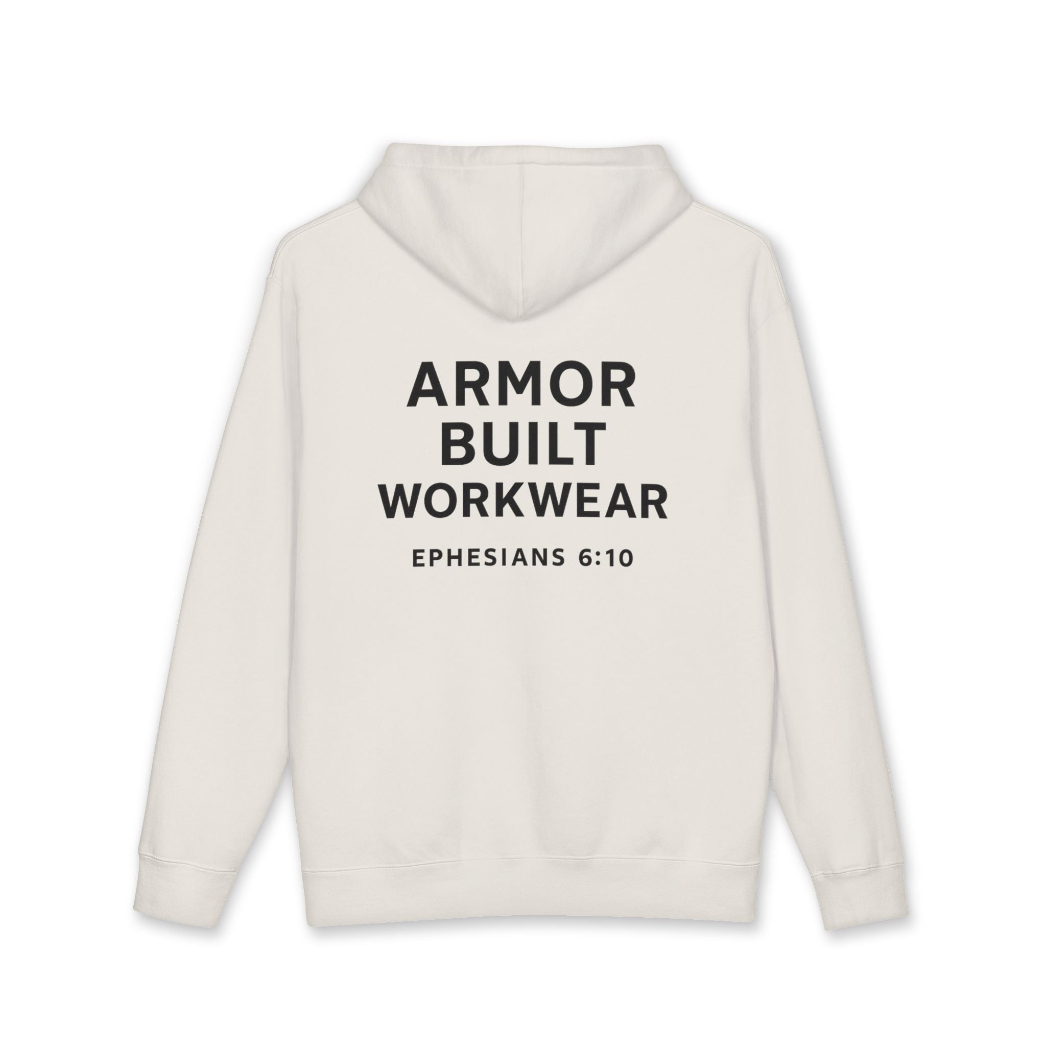 Armor Built Workwear Hoodie — 'Armor Built' Ephesians 6:10 Christian Faith Hoodie