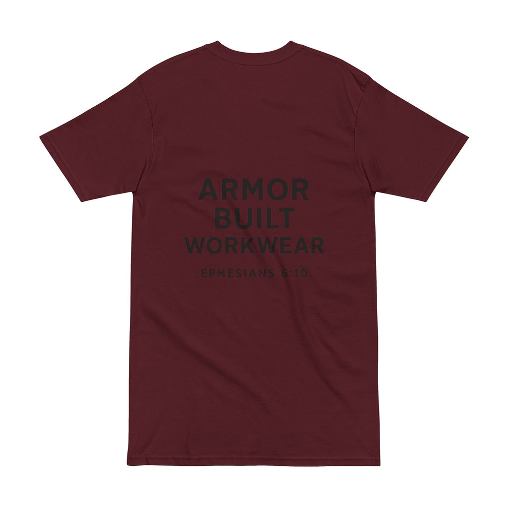 Armor Built Workwear Tee — "Armor Built" Ephesians 6:10 Christian T‑Shirt