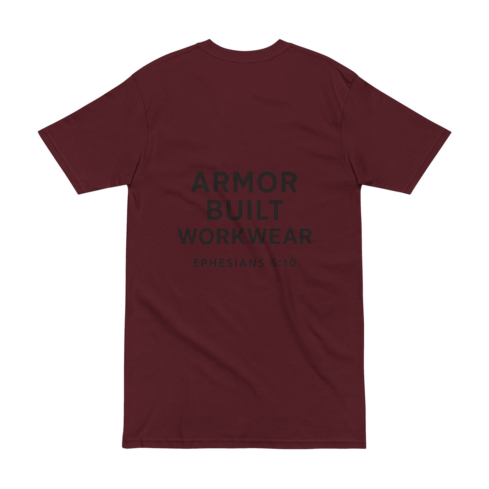 Armor Built Workwear Tee — "Armor Built" Ephesians 6:10 Christian T‑Shirt