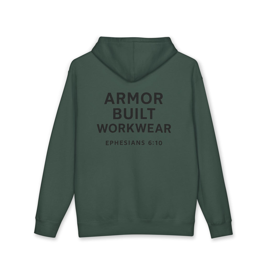 Armor Built Workwear Hoodie — 'Armor Built' Ephesians 6:10 Christian Faith Hoodie