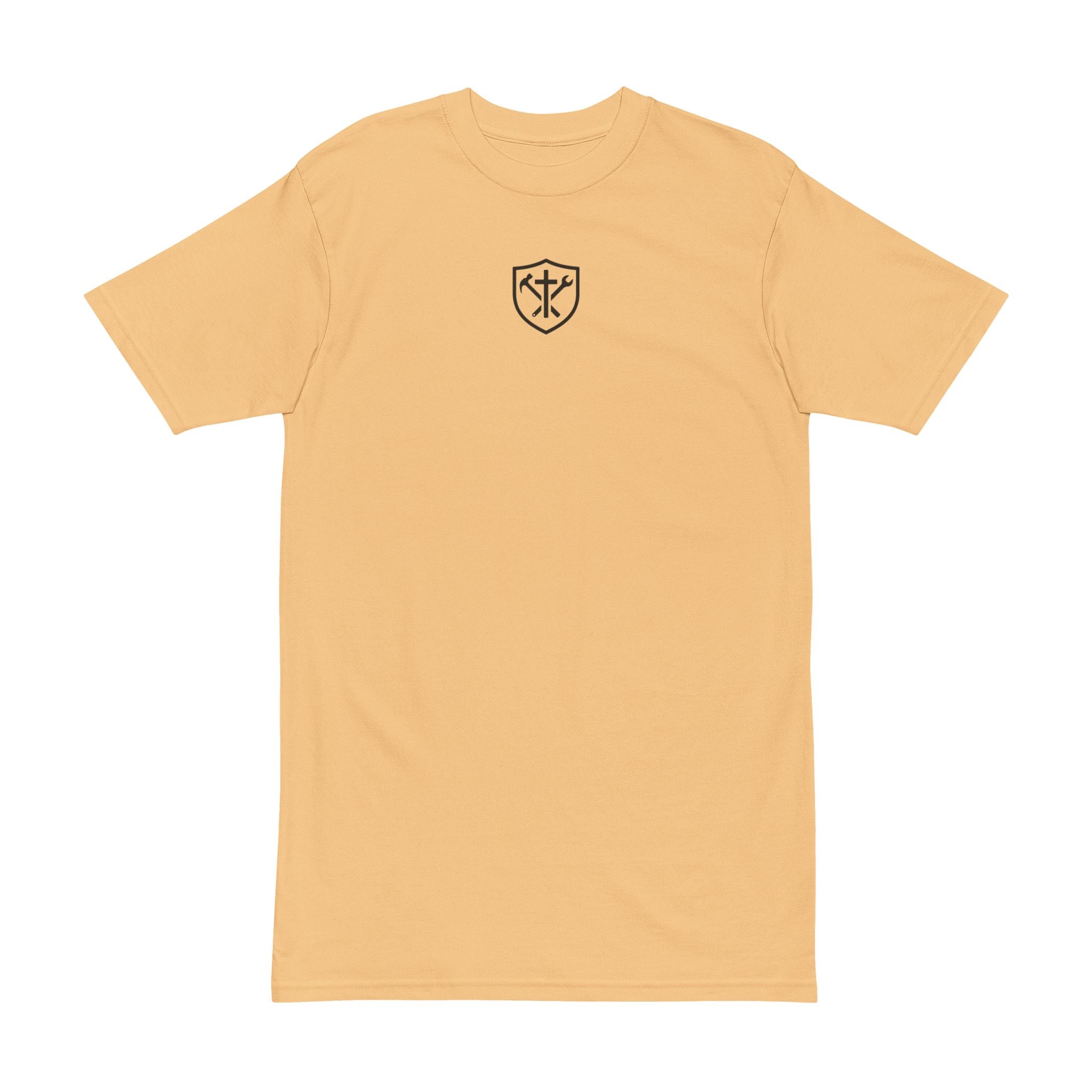 Armor Built Workwear Tee — "Armor Built" Ephesians 6:10 Christian T‑Shirt